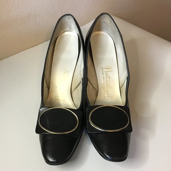 Ⓥⓘⓝⓣⓐⓖⓔ NATURALIZER Late 50's / Early 60's Mod Black Pump 8AA 𝐍𝐀𝐑𝐑𝐎𝐖 - Picture 5 of 13